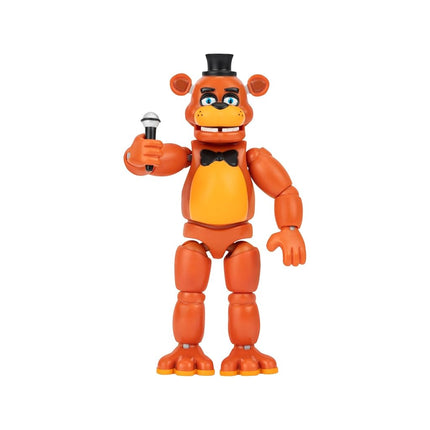Five Nights at Freddys Classic Freddy - 5-Inch Articulated Figure with Jumpscare Feature and Glow-In-The-Dark Eyes