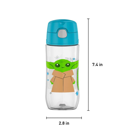 THERMOS FUNTAINER 16 Ounce Plastic Hydration Bottle with Spout, MANDALORIAN
