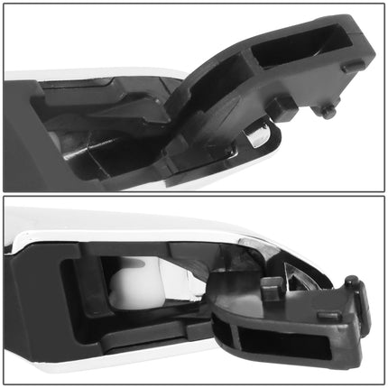DNA MOTORING Rear Left Outer Door Handle Compatible with 16-21 Hyundai Tucson, Fits Model w/o Smart Entry, Chrome, OEM-DHO-01224