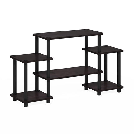 Furinno Turn-N-Tube No Tools Entertainment Center, TV Unit, TV Stands, Dark Walnut