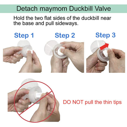 Maymom Breastmilk Storage Bag Adapters Compatible with Spectra S1, S2 Pumps ; 2 Duckbill Valves Included