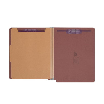 Carpeta de clasificación Smead Endflap, tamaño carta, corte recto, 1 divisor, 10 por caja (26855)