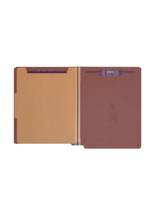 Carpeta de clasificación Smead Endflap, tamaño carta, corte recto, 1 divisor, 10 por caja (26855)