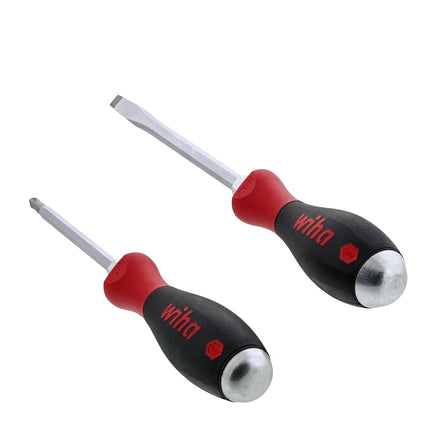 Wiha 53082 2 Piece SoftFinish XHeavy Duty Slotted and Phillips Screwdriver Set