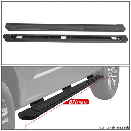 DNA MOTORING 6" Side Step Flat Running Boards Stainless Steel Compatible with 22-23 Ford F-150 Super Crew Cab, Black, STEPB-ZTL-8321-BK
