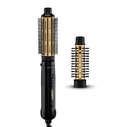 Conair Supreme 2-in-1 Hot Air Styling Brush, Black and Gold