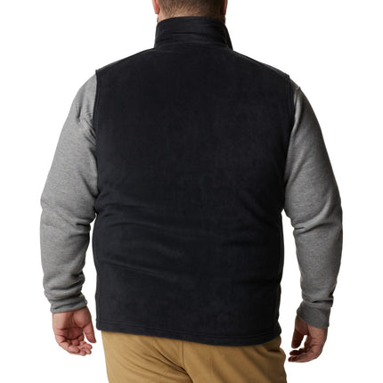 Columbia Chaleco de Forro Polar Steens Mountain para Hombre, Negro, 2X