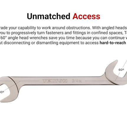 TEKTON 7/8 Inch Angle Head Open End Wrench | WAE83222 | Made in USA