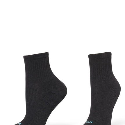 HUE Women's Air Sport 3 Pair Pack Mini Crew Socks, Assorted, One size
