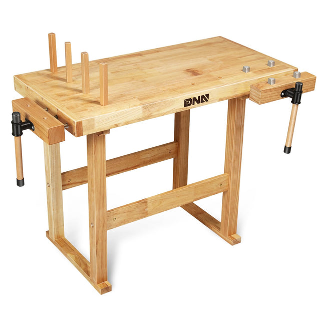 DNA MOTORING Heavy Duty Wood Workbench, Wooden Wor