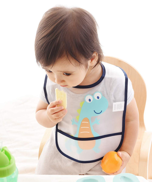 Baberos impermeables de PEVA Luvable Friends unisex para bebé, tortuga, talla única