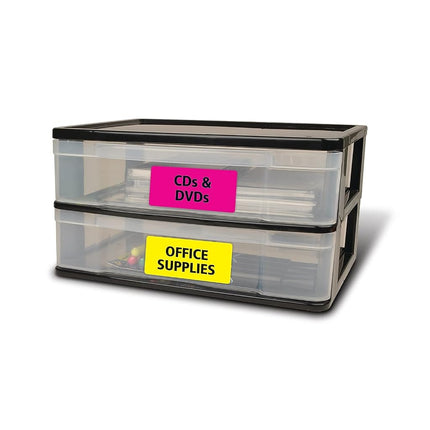 Avery Multipurpose Labels, Removable, Assorted Neon, 2 x 4 Inches, Pack of 120 (6481)