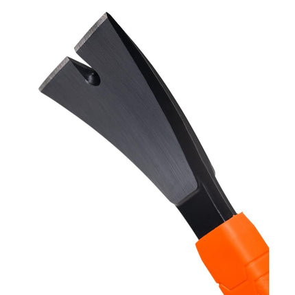 Klein Tools 66101 10-Inch Molding Bar with Integrated Nail Dimpler, Heavy-Duty Carbon Steel Pry Bar, Shock Absorbing Grip