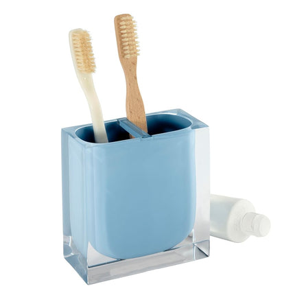 IZOD - Toothbrush Holder, Resin Countertop Accessories, Dorm Room Essentials, Modern Home Decor (Marina Collection, Blue)