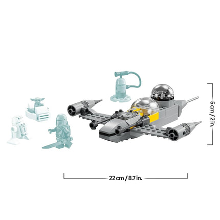 LEGO Star Wars 75410 Mando and Grogu’s N-1 Starfighter Building Toy with The Mandalorian Minifugure, Grogu & R5-D4 Figures, plus a Brick-Built Fueling Station, Playset for 4+ Year Old Boys & Girls