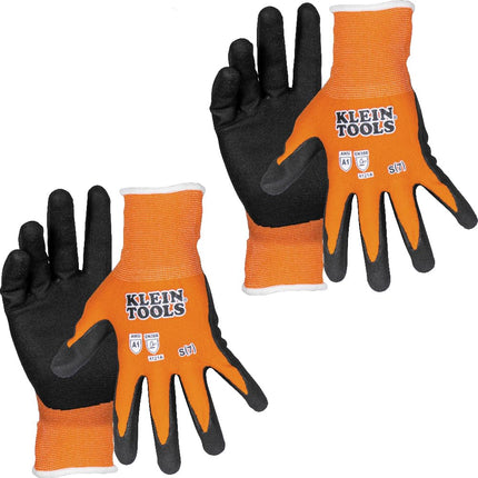 Klein Tools 60579 Work Gloves, Knit Dipped Cut Res
