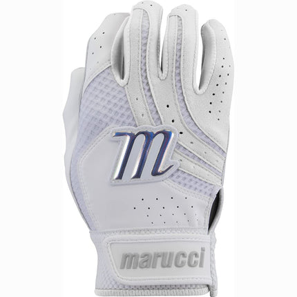 Marucci Medallion Fastpitch Batting Gloves, White,