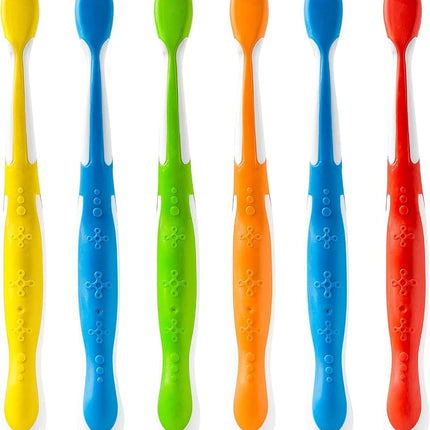 Brush Buddies 6-Pack Hot Wheels Toothbrush for Kids, Soft Bristle, Ages 2-4, Multicolor