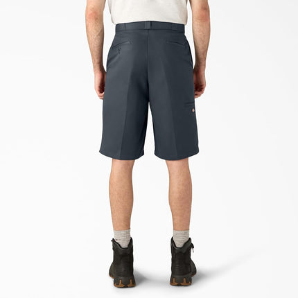 Dickies Pantalones Cortos de Trabajo Holgados con Parte Frontal Plana para Hombre, Gris Diésel, 44 Regular