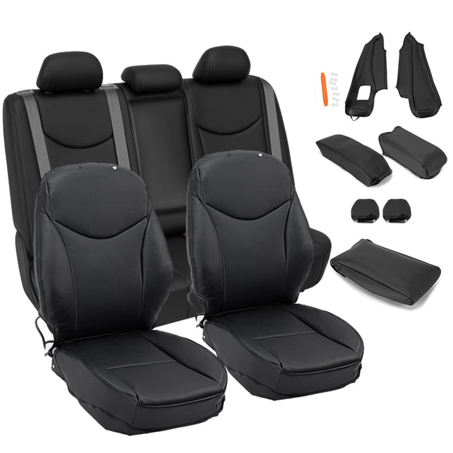 ECOTRIC Front & Rear Seat Covers Full Set Compatib