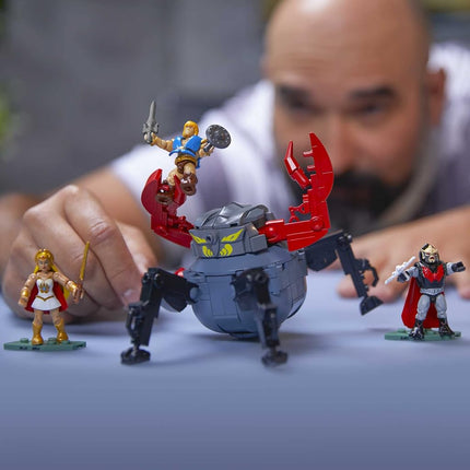 MEGA Masters of the Universe She-Ra vs Hordak & Monstroid MOTU Fan Collector Toy Car Building Set, Prince Adam figure, for boys and girls ages 8+