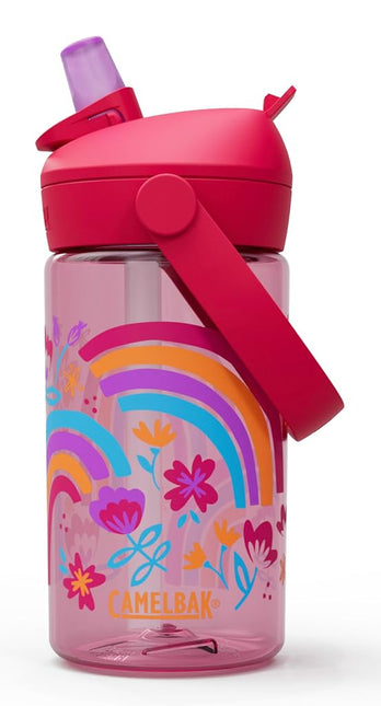 Camelbak THRIVE FLIP STRAW KIDS 14OZ – sport bottle – leak-proof – child-friendly size – easy drinking closure – ideal for on the go – Rainbow Floral, size: OS