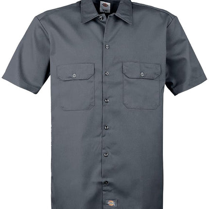 Dickies Men's Short Sleeved Workwear Shirt, Grey (Charcoal Grey), S UK