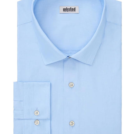 Kenneth Cole Men's Solid Dress Shirts, Aqua, 18"-18.5" Neck 36"-37" Sleeve
