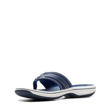 Clarks Women's Breeze Sea Flip Flop, New Navy Synthetic, 4.5 UK