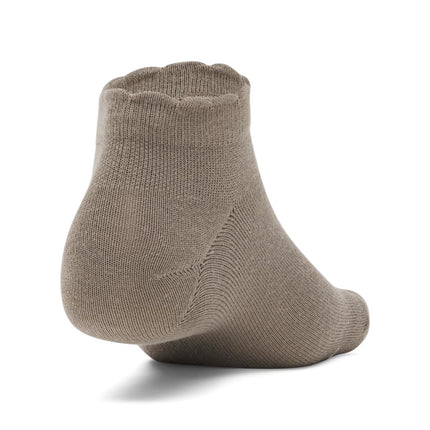 Under Armour Unisex Adult Essential Low Socks (6-Pack), (200) Taupe Dusk / Taupe Dusk / Stone, XL