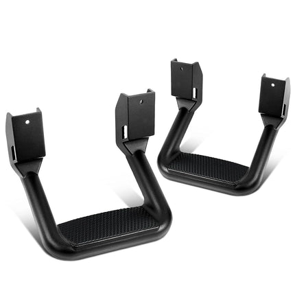 DNA Motoring SSTEP-BK Pair Black Aluminum Side Hoo