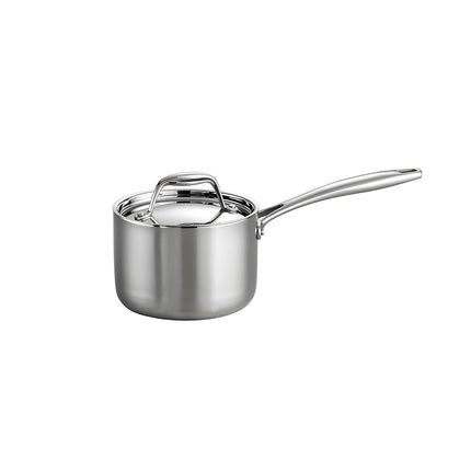 Tramontina Signature Tri-Ply Clad Stainless Steel 1.5 Quart Sauce Pan with Lid, Induction Ready, Dishwasher Safe, NSF Certified, Made in Brazil