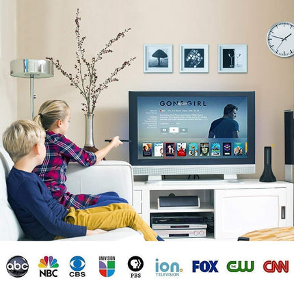 Nestetr Amplified HD Digital TV Antenna, 300 Miles Long Range Reception Indoor HDTV Antenna with Amplifier, Support 4K 1080P VHF UHF TV Channels and All TV Black, CS8058-Bhb4