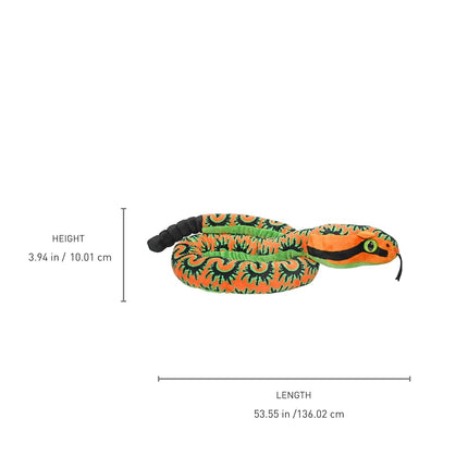 WILD REPUBLIC Snake Plush, Snake Stuffed Animal, Plush Toy, Gifts Kids, Centipede, 54 Inches