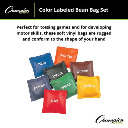 Champion Sports CB55 5" Colored Bean Bag Set