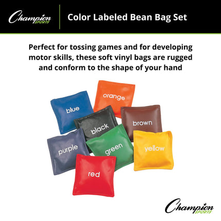 Champion Sports CB55 5" Colored Bean Bag Set
