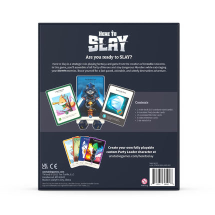 TeeTurtle Here to Slay Base Game - from The Creators of Unstable Unicorns - A Strategic Card Game for Teens and Adults Mixed Colours