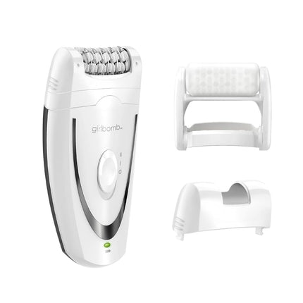 Conair GIRLBOMB Epilator with Ice Roller for Smooth and Soft Skin, Hair Removal Device, Epilator for Women, Women�s Shaver & Trimmer, 3-Piece Kit with Ice Roller Attachment, Cordless/Rechargeable
