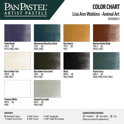 Colorfin, PanPastel Artist Pastels, 10-Color Animal Art with Lisa Ann Watkins Set (30084)