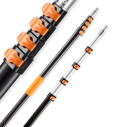 VEVOR Telescopic Extension Pole, 4.66-19 FT Multi-Purpose Extendable Pole, Sturdy Aluminum Alloy Paint Pole Extension with Flip-Lock Design, High Reach Roller Stick for Painting, Dusting and Cleaning