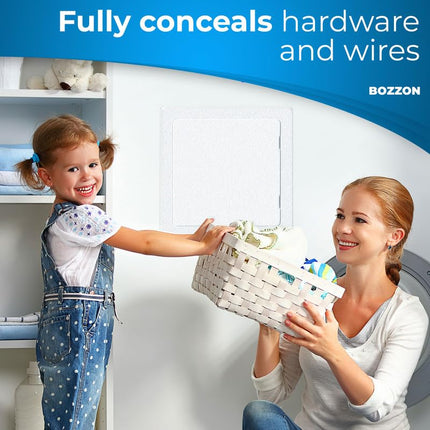 Access Panel for Drywall - 8x8 inch - Wall Hole Cover - Access Door - Plumbing Access Panel for Drywall - Heavy Durable Plastic White