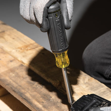 Klein Tools 32307 Destornillador de seguridad de puntas múltiples, herramienta 27 en 1 con puntas Torx, hexagonales, Torq y Spanner con desarmador de caja de 1/4''