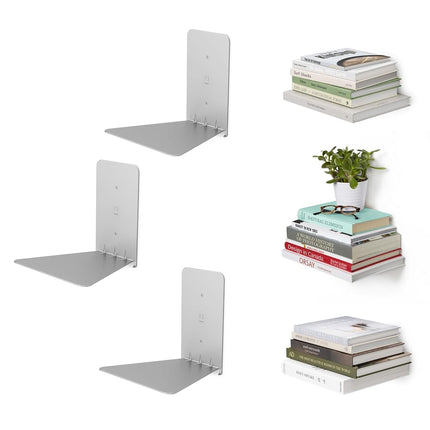 Umbra Conceal Floating Bookshelf, Metal Wall Shelf