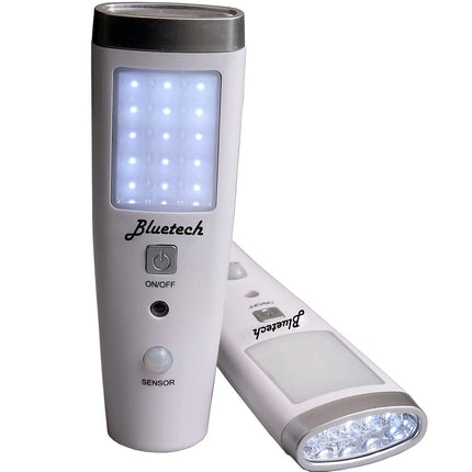 Lampe de poche DEL et veilleuse BLUETECH pour la préparation aux urgences, unité portable avec détection de mouvement, lampe de secours en cas de panne de courant, lampe de panne de courant certifiée ETL - Lot de 3