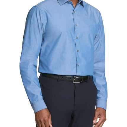 UNLISTED Men's Dress Shirt Slim Fit Solid, Hazy Bl