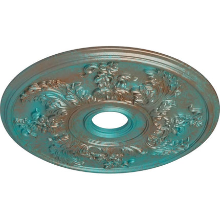 Ekena Millwork CM23ACCGS Acanthus Twist Ceiling Medallion 23 5/8"OD x 4 5/8"ID x 1 7/8"P Copper Green Patina