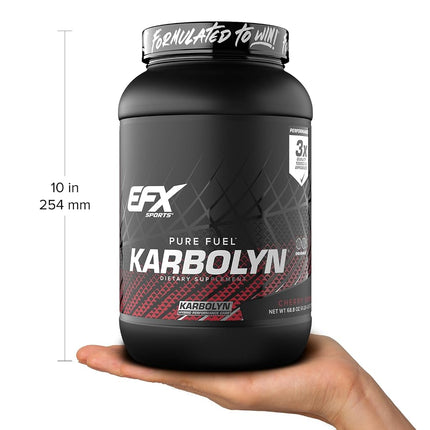 EFX Sports Karbolyn Fuel Complex Carbohydrate Powder Intense Energy Supplement Shake | Pre Workout & Post Workout Recovery Drink for Sustained Endurance and Strength, Cherry Bomb Pop, (4 LB 4.8 OZ)