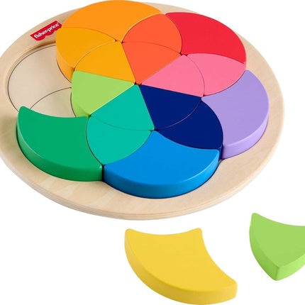 Fisher-Price Wood Color Wheel Puzzle Toy