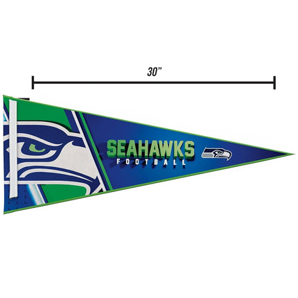 Rico Industries NFL Football Seattle Seahawks Primary 12" x 30" Felt Wall Décor Pennant - Great for Home/Bed Room/Man Cave Décor