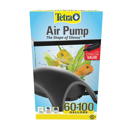 Tetra 77850 Whisper Air Pump, for Aquariums, Quiet, Powerful Airflow, 60 to 100 gallons Black